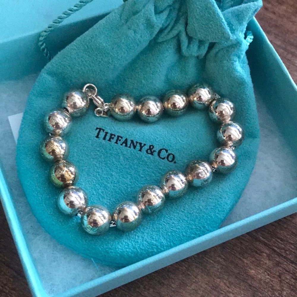 Tiffany & co, sterling silver beaded ball bracelet
